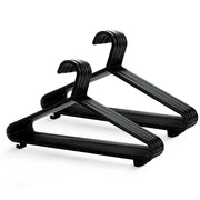 Plastic Clothes Hangers with Trouser Bar and Accessory Hooks - 25 Pack