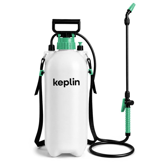 Keplin 8 Litre Pressure Sprayer with Adjustable Brass Nozzle and Shoulder Strap
