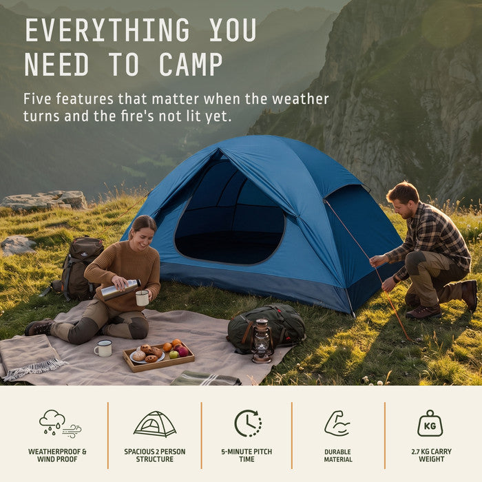 2 Man Camping Tent | Waterproof & Lightweight | Keplin