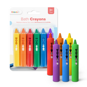 Bath crayons 6 pack – non-toxic washable crayon pens for kids bathtime fun, ages 3+