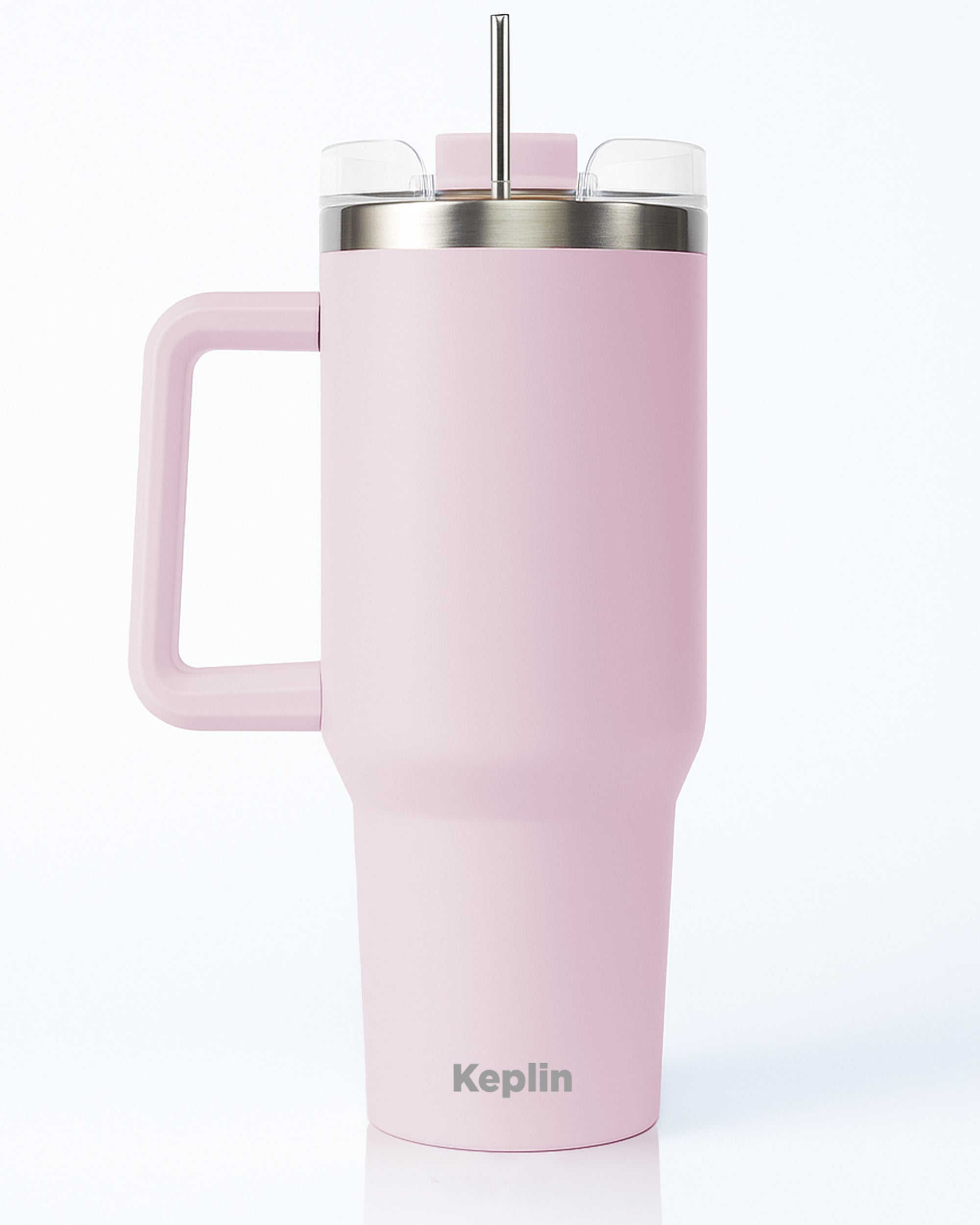 Keplin Tumbler 40 oz with Handle, Stainless Steel Vacuum Insulated Water Bottle with Straw and Lid, Cold for 29 Hours, Travel Mug, Thermal Flask, BPA Free