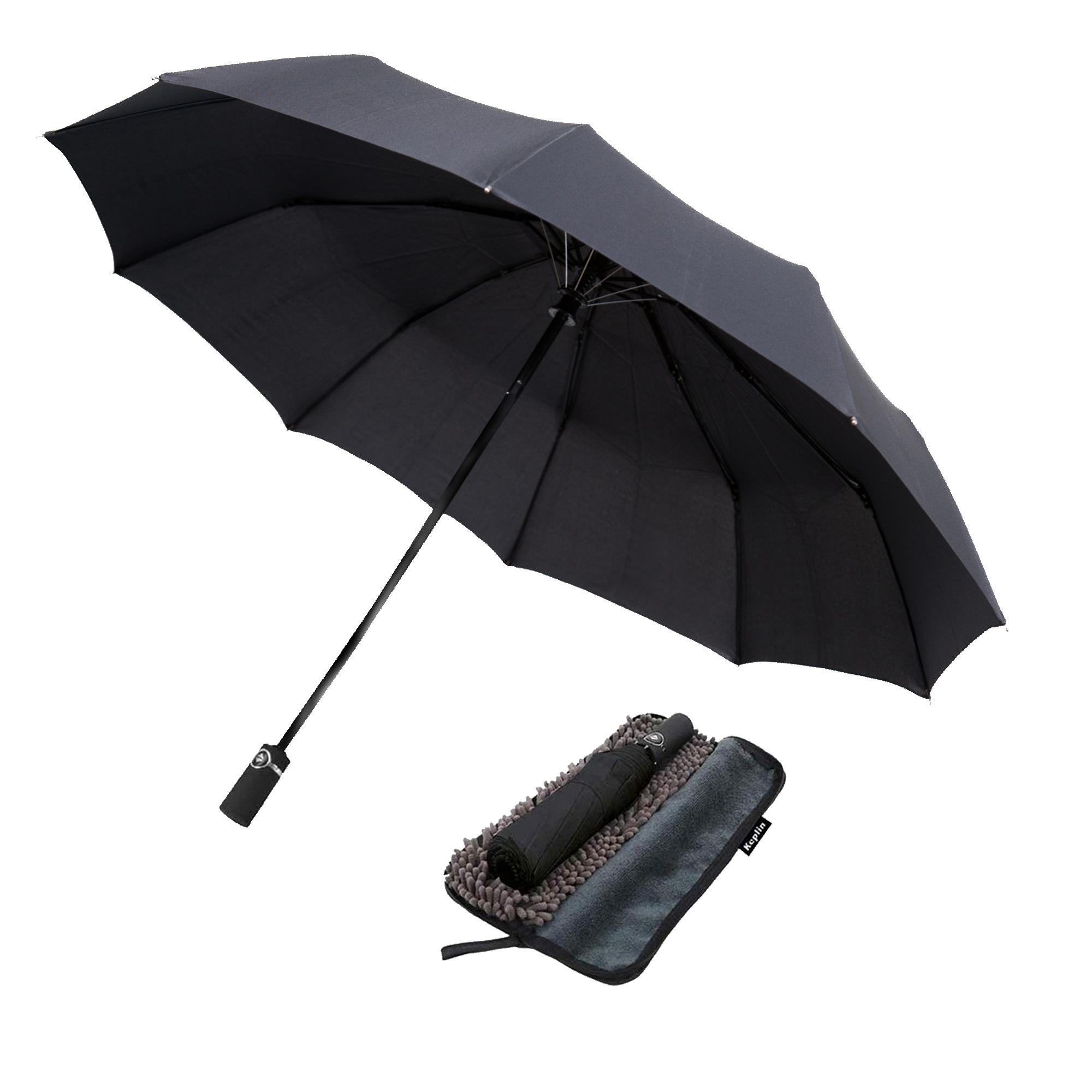 Folding Travel Umbrella with Ergonomic Handle - Portable, Slim, Strong and Lightweight Umbrella