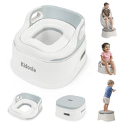 3-in-1 potty training seat and step stool – pink convertible potty chair for toddlers aged 2–4, non-slip