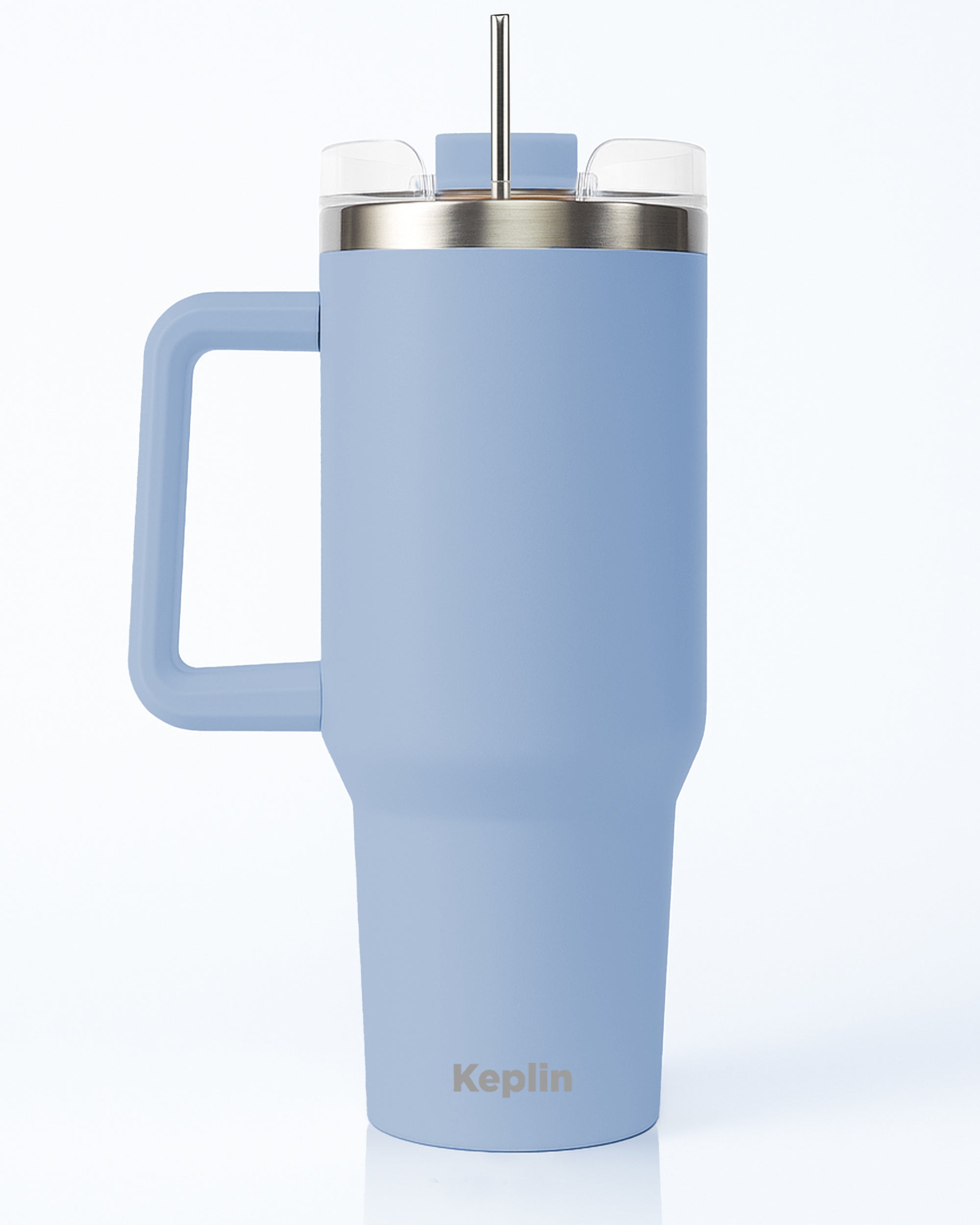Keplin Tumbler 40 oz with Handle, Stainless Steel Vacuum Insulated Water Bottle with Straw and Lid, Cold for 29 Hours, Travel Mug, Thermal Flask, BPA Free