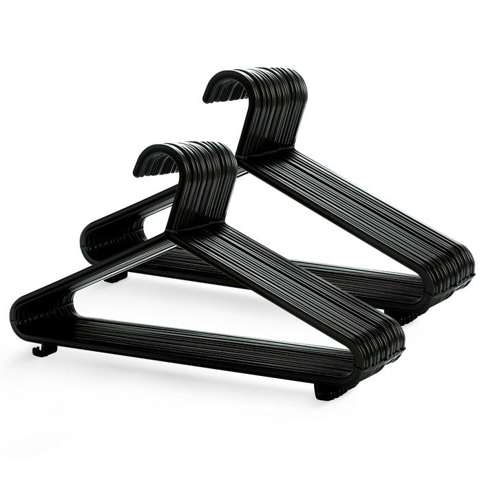 Plastic Clothes Hangers with Trouser Bar and Accessory Hooks