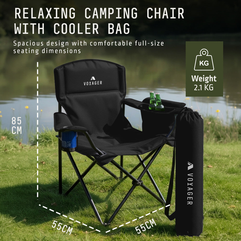 Folding Camping Chairs 2 Pack with Cooler Bag – image 20