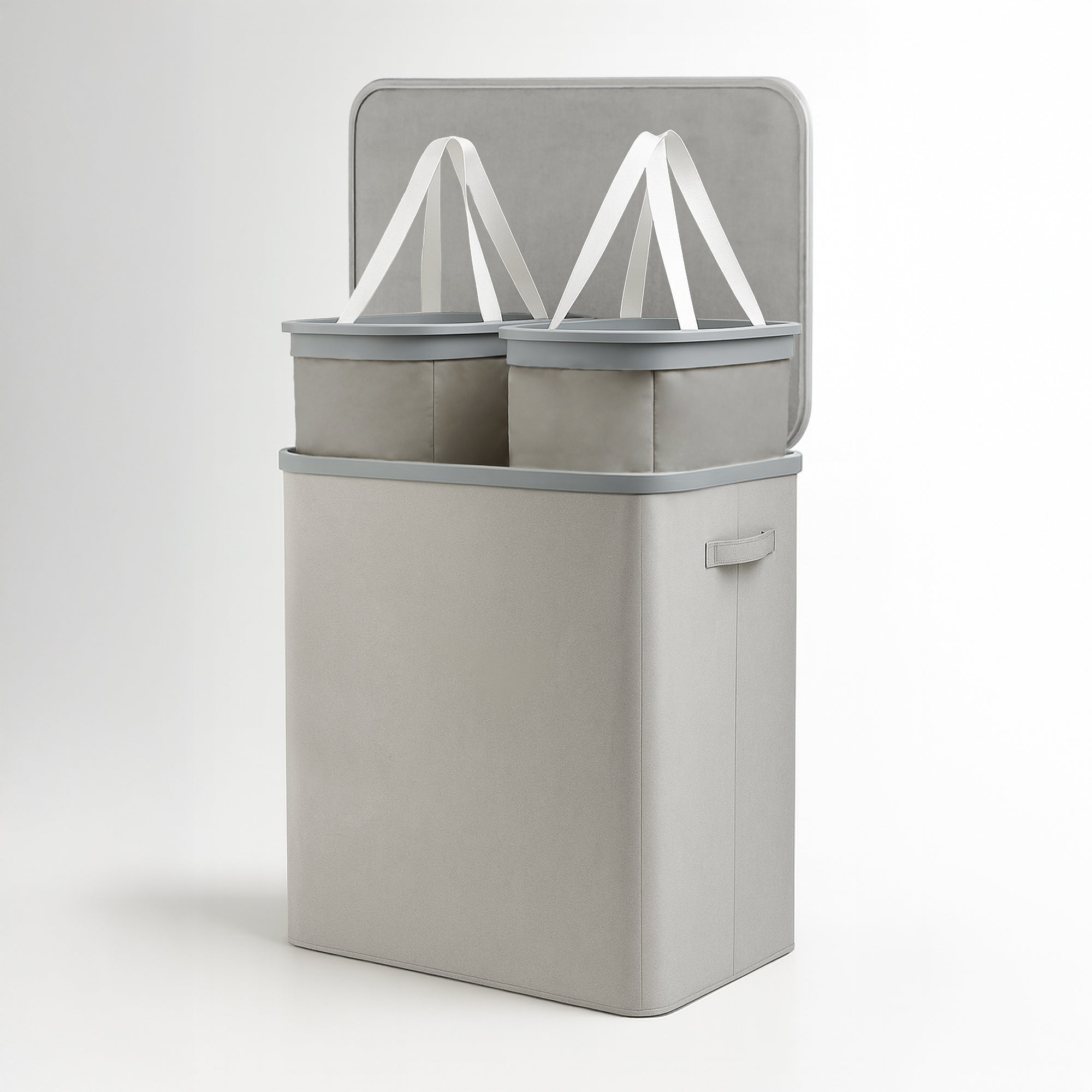 Keplin Collapsible Laundry Basket with Lid & Removable Liner