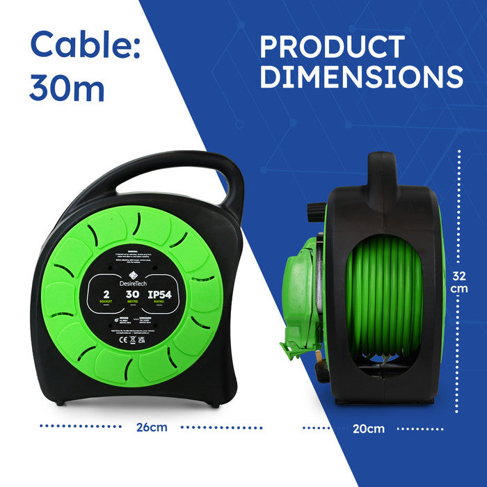 Desiretech Weatherproof Outdoor Extension Cable, 15m