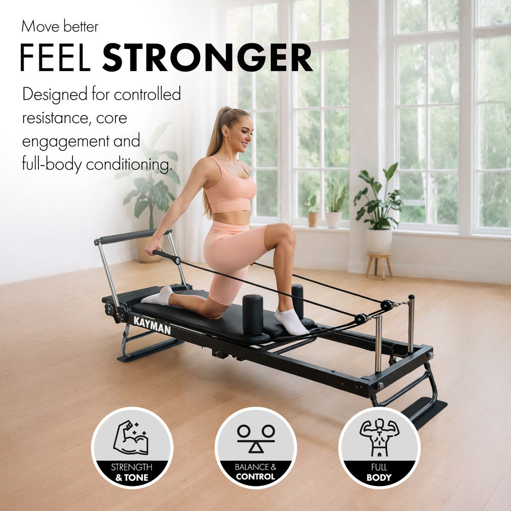 KAYMAN 83" Foldable Pilates Reformer Machine for Home Workout – image 4