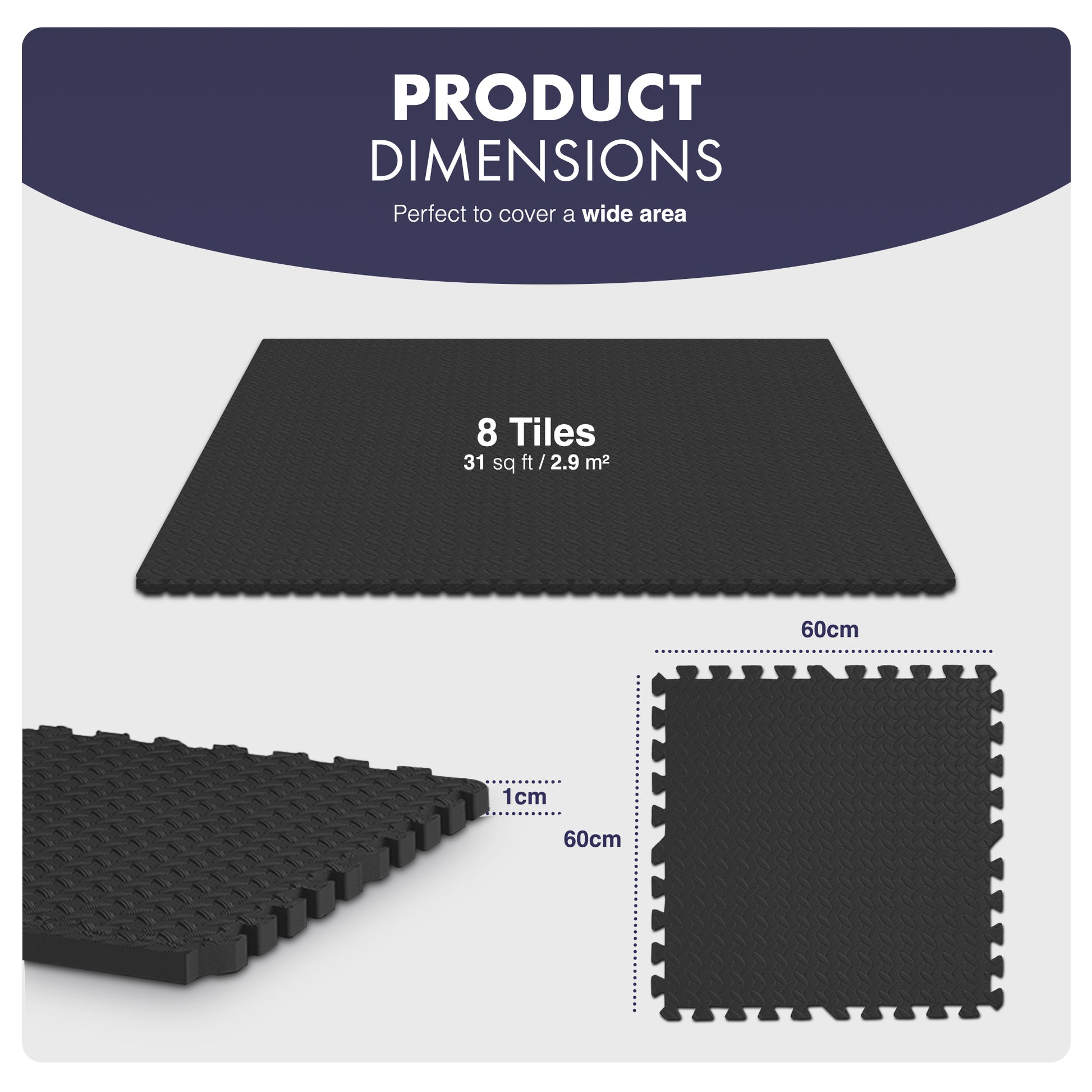 Top-Selling KAYMAN Interlocking Gym Floor Mats – Nonslip EVA Foam Exercise Tiles for Home Workouts, Studio, Weights, Yoga (60x60cm) – image 14