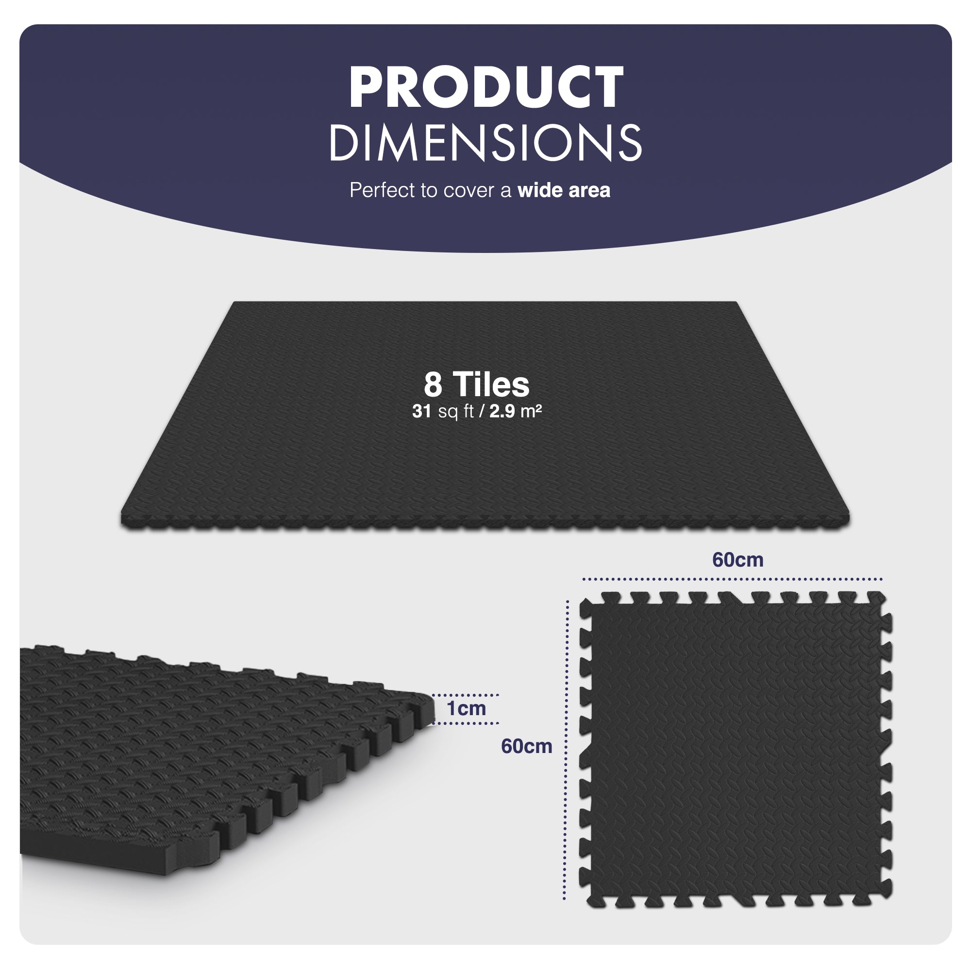 Top-Selling KAYMAN Interlocking Gym Floor Mats – Nonslip EVA Foam Exercise Tiles for Home Workouts, Studio, Weights, Yoga (60x60cm) – image 14