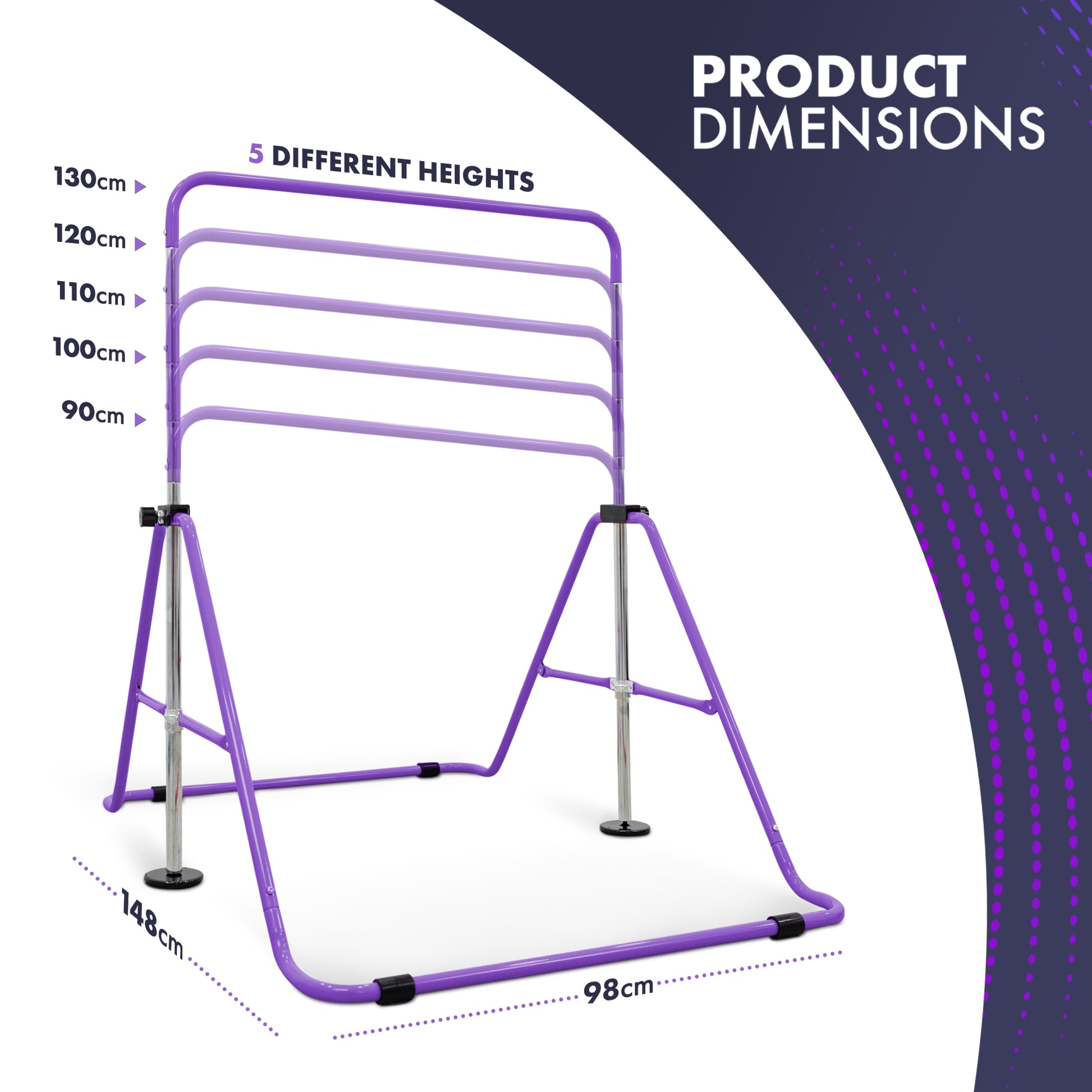KAYMAN Gymnastics Horizontal Bar – Adjustable Height & Feet, Hand Protection Wrap, Durable Iron for Flexibility Training – Compact & Stylish Home Gym Equipment – image 23