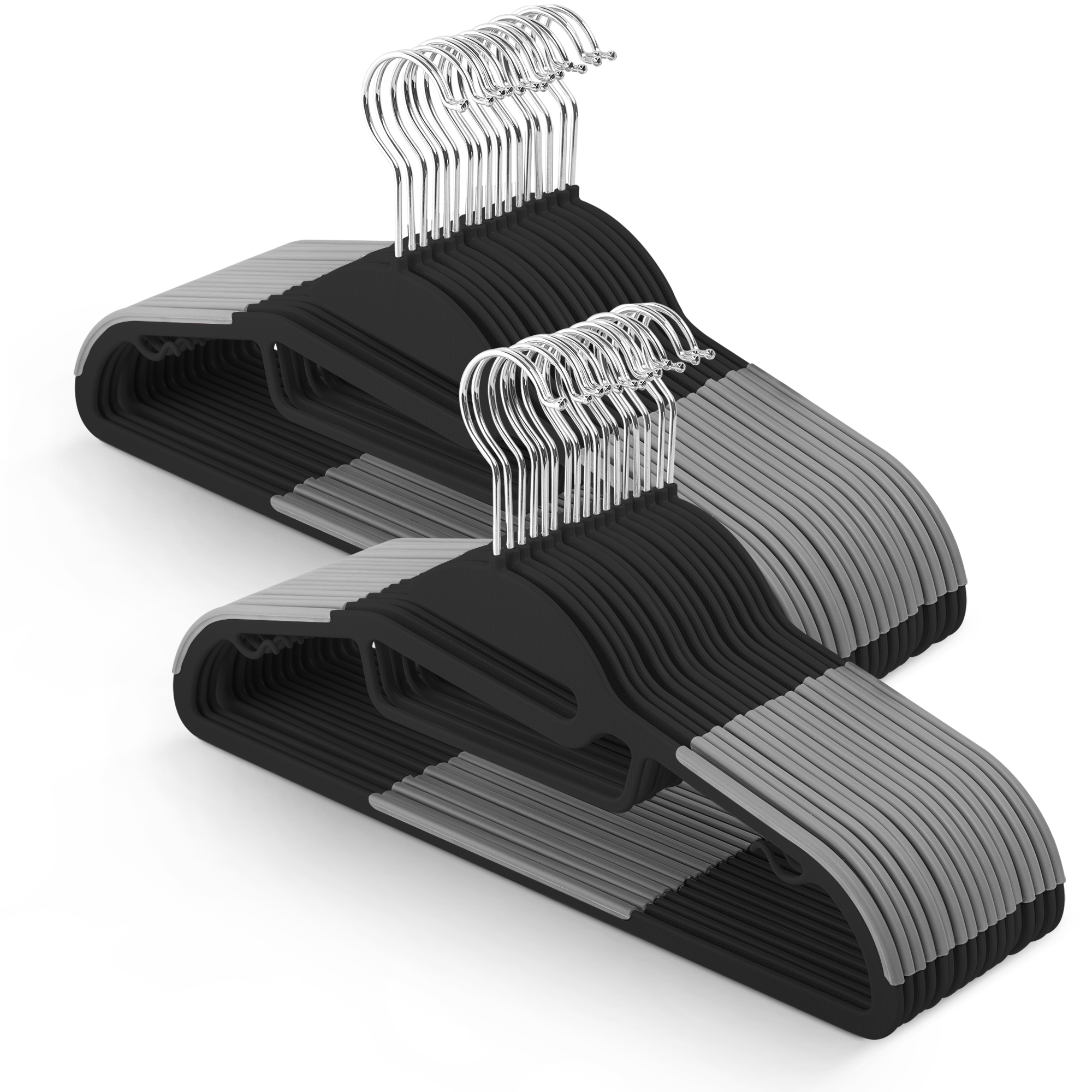 50 Pack Non-Slip Hangers - Slimline Design With 360° Swivel - UK