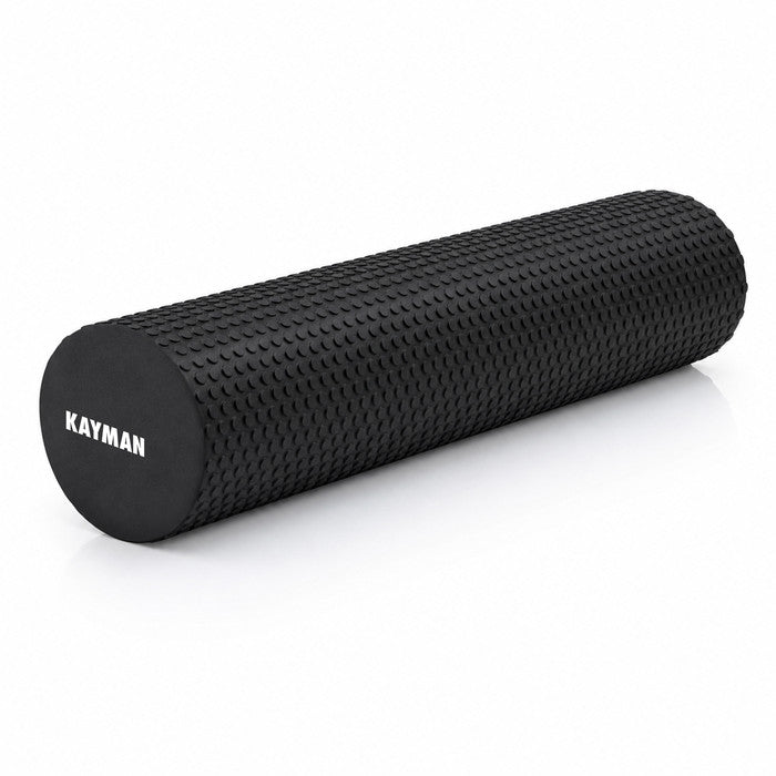KAYMAN Sports Foam Roller – Deep Tissue Muscle Tension Relief & Circulation Boost | Portable & Lightweight Self Massager for Back, Legs, Gym, Pilates & Yoga | EVA Foam 90cm