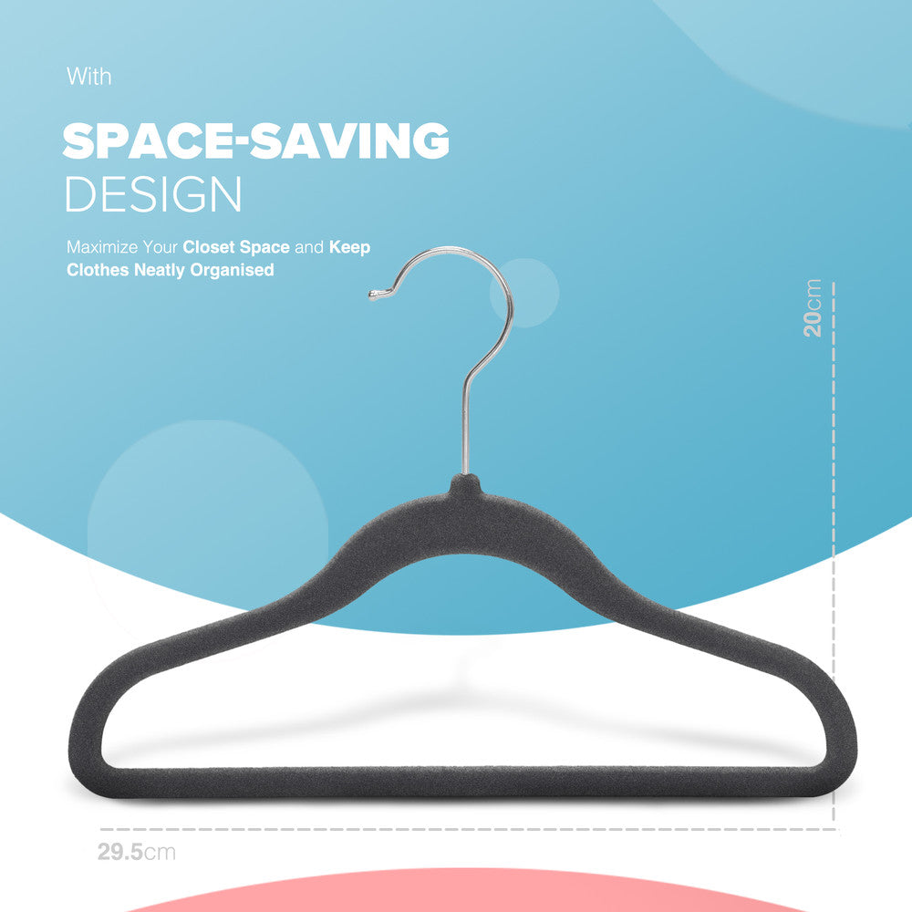 Kidoola 20 Velvet Baby Hangers, Nursery Coat Clothing Hangers for Babies, Infant, Toddlers and Kids, Unisex for Boys or Girls up to 24 Months – image 9