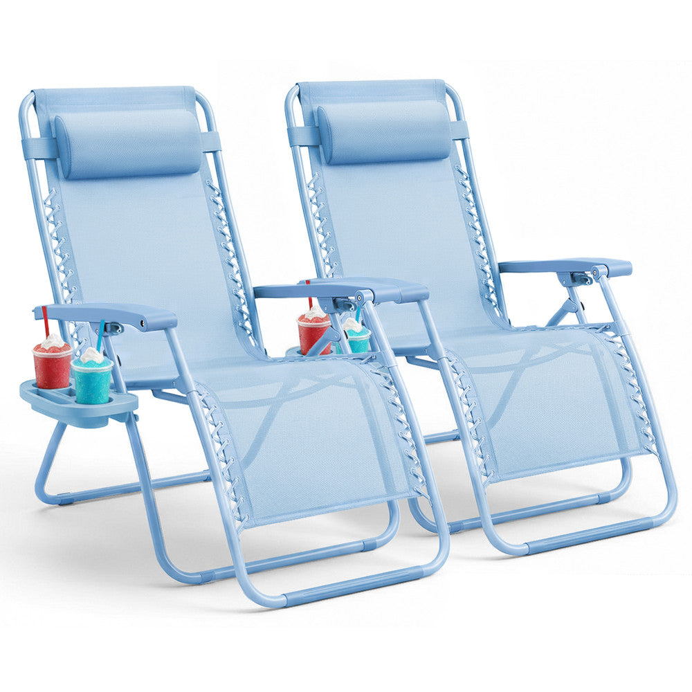 Textilene Zero Gravity Chairs Set of 2