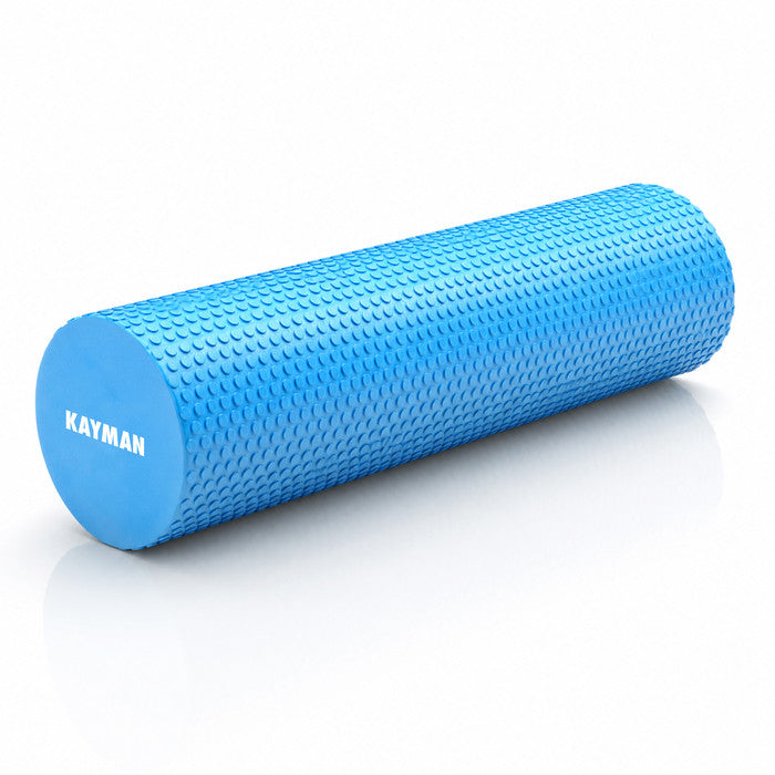 KAYMAN Sports Foam Roller – Deep Tissue Muscle Tension Relief & Circulation Boost | Portable & Lightweight Self Massager for Back, Legs, Gym, Pilates & Yoga | EVA Foam 90cm