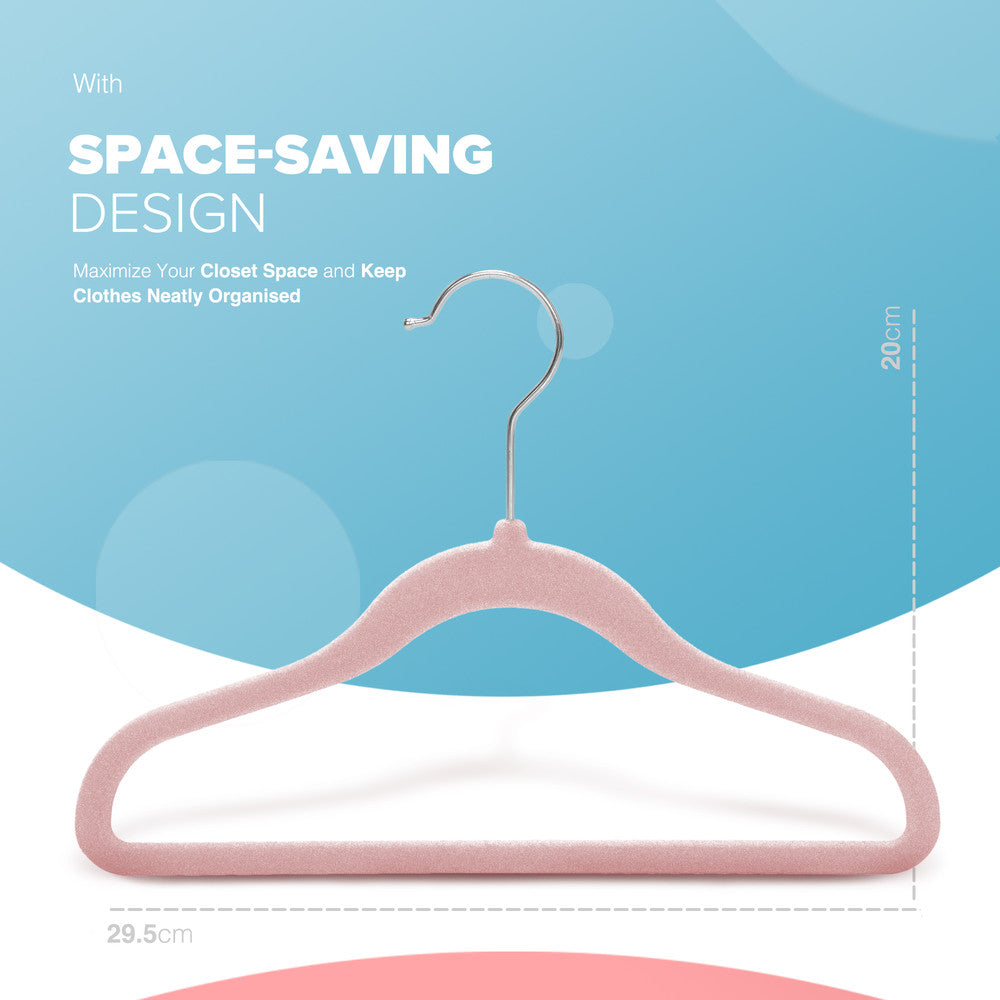 Kidoola 20 Velvet Baby Hangers, Nursery Coat Clothing Hangers for Babies, Infant, Toddlers and Kids, Unisex for Boys or Girls up to 24 Months – image 23