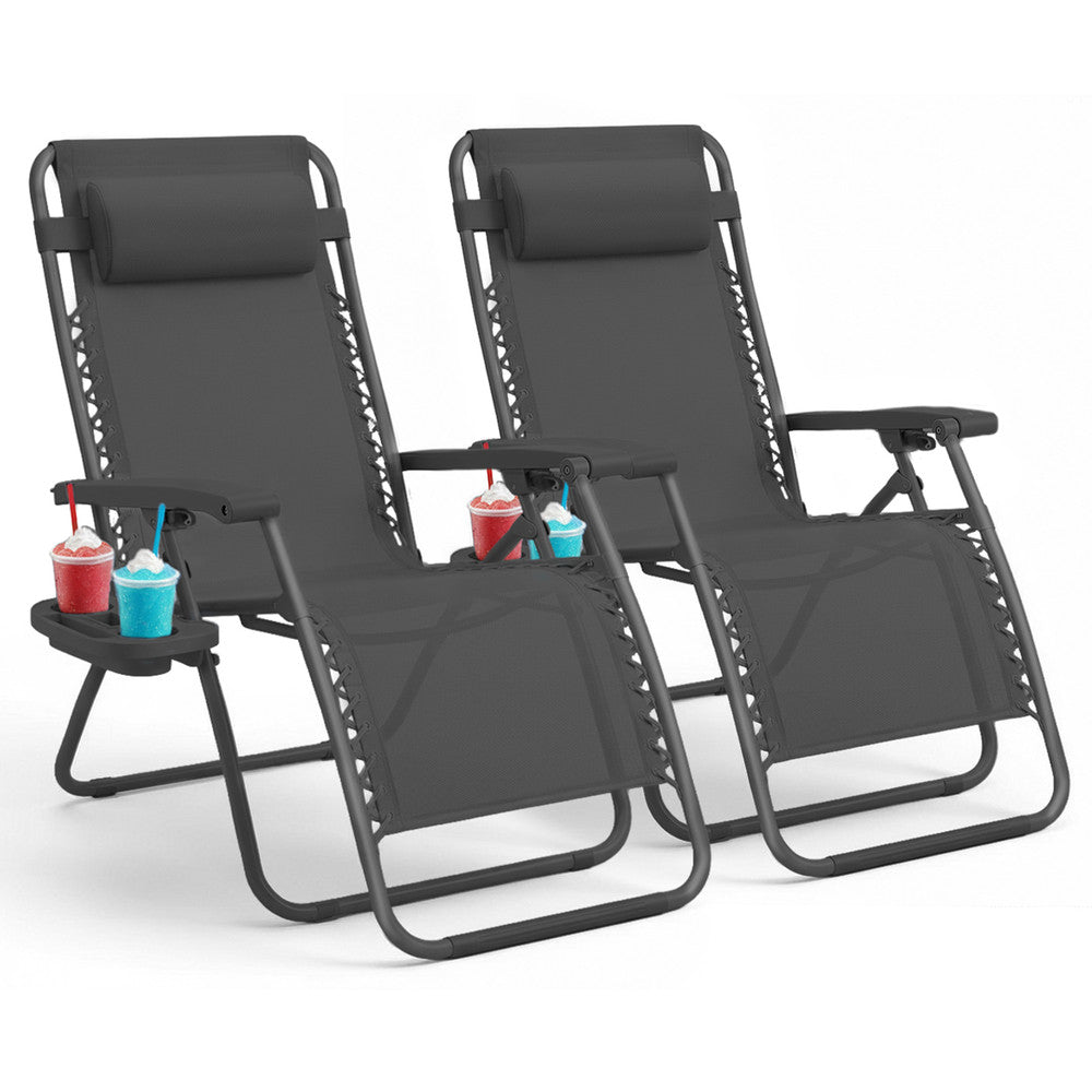 Textilene Zero Gravity Chairs Set of 2