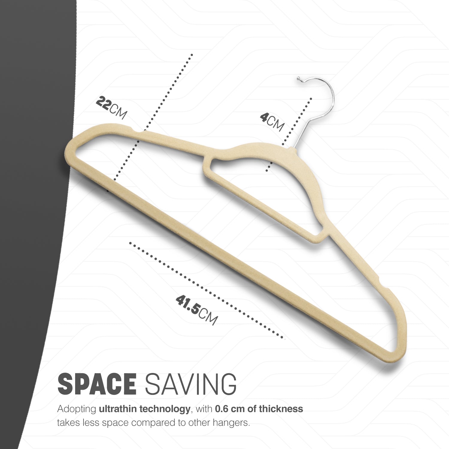 KEPLIN Velvet Hangers 30 Pack (41.5cm) - Non-Slip Clothes Coat hangers with Tie Bar and 360 Degree Hook for Home Storage Durable, Sturdy & Space Saving Wardrobe (30 Pack)