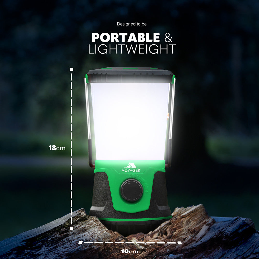 Voyager LED Camping Lantern – 1500 Lumen Light with Up to 40 Hours Battery Life (D Size) – Durable Emergency Survival Gear for Night Trips, Hiking, and Camping – Dark Green