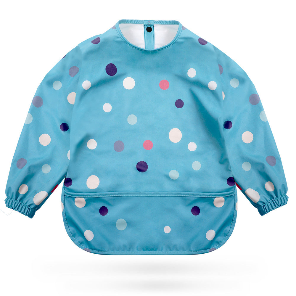 KIDOOLA Baby Led Weaning Bib with Sleeves – Mess-Free, Waterproof & Soft Apron for 6-12 Months – Full Coverall Coverage for Toddlers