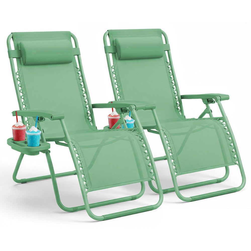 Textilene Zero Gravity Chairs Set of 2