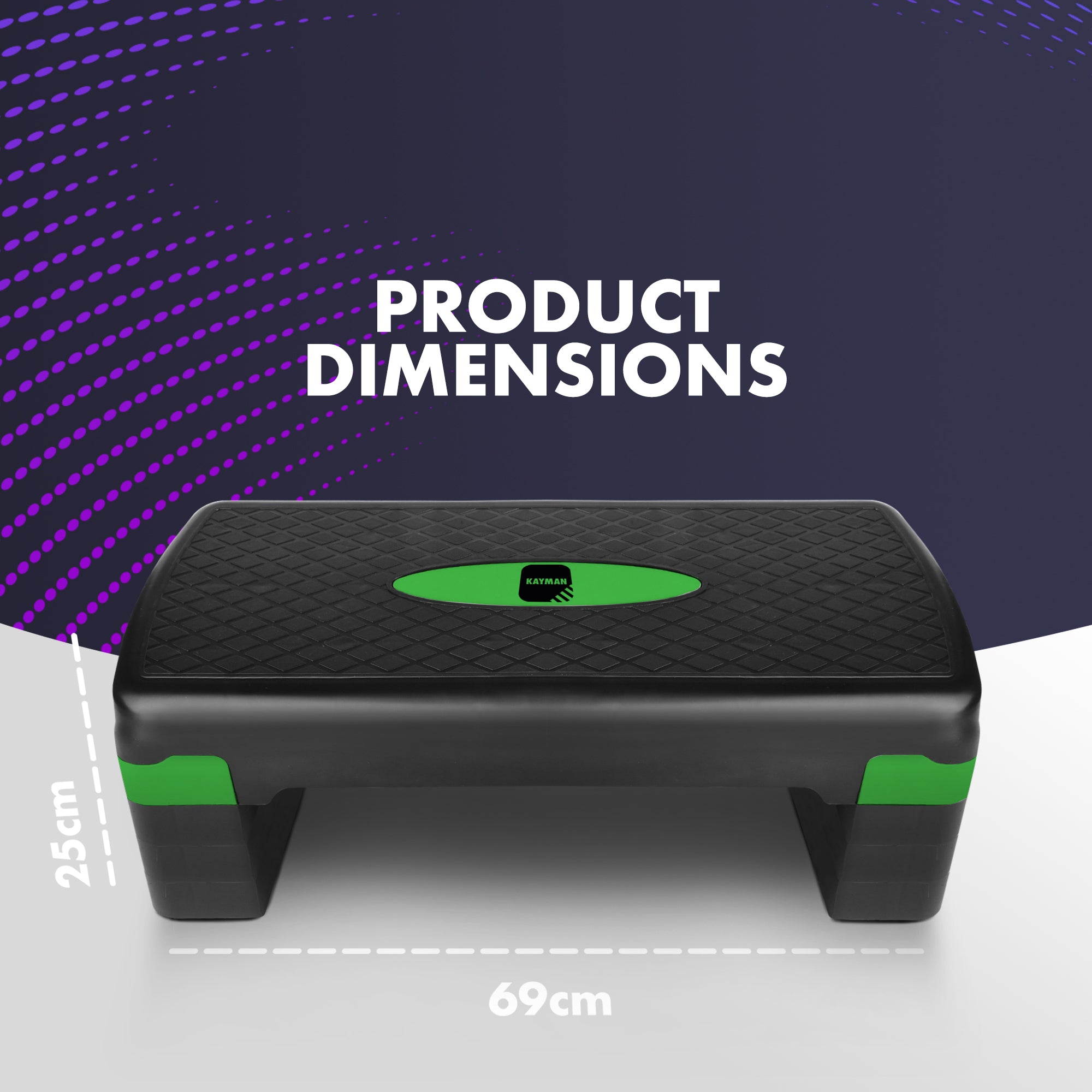 KAYMAN Exercise Stepper – Adjustable Fitness Step Platform for Home & Gym Workouts | Ideal for Aerobics, Cardio, Weights, Yoga |4 Level Heights – image 23