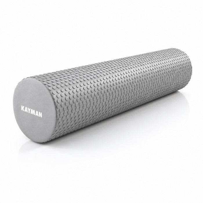 KAYMAN Sports Foam Roller – Deep Tissue Muscle Tension Relief & Circulation Boost | Portable & Lightweight Self Massager for Back, Legs, Gym, Pilates & Yoga | EVA Foam 90cm