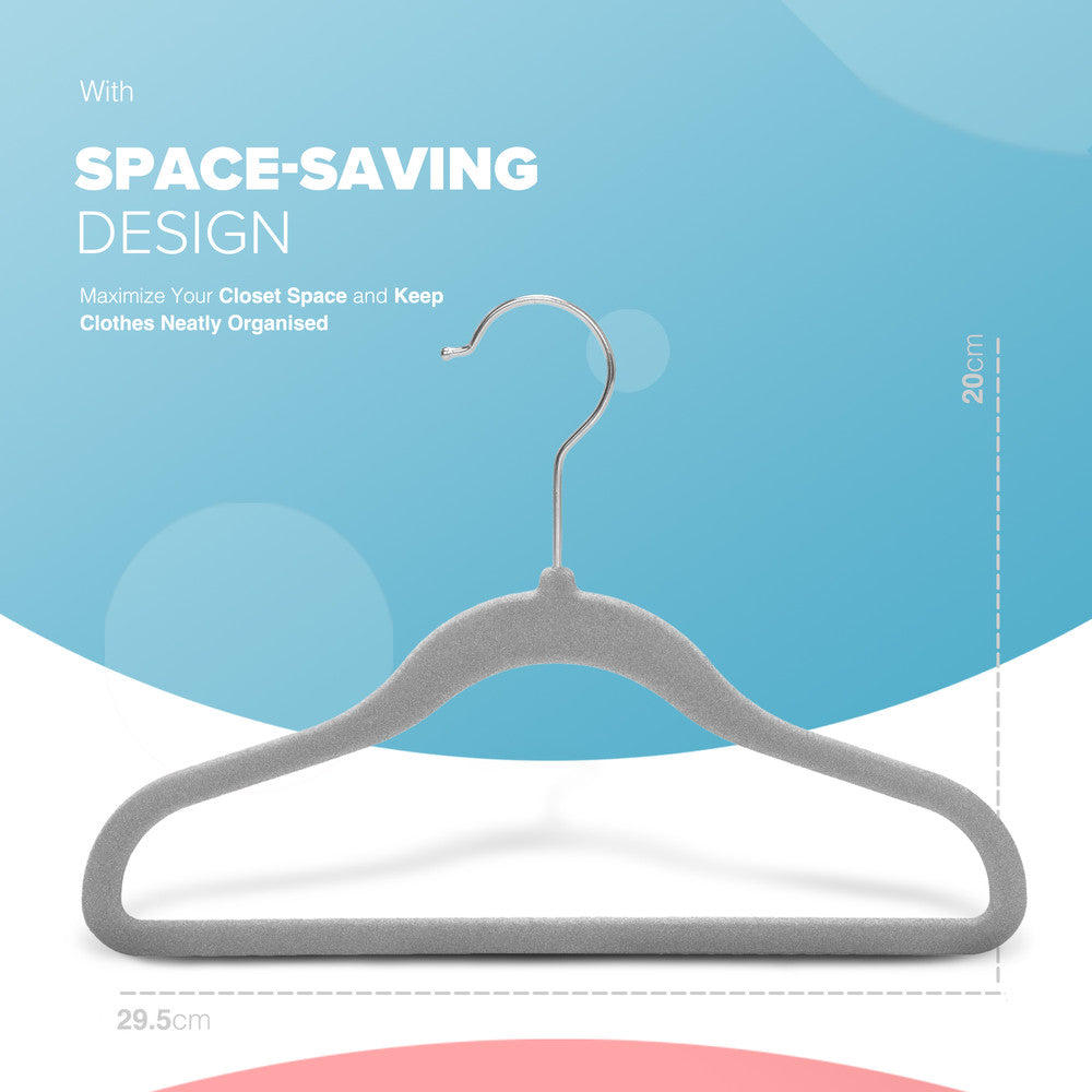 Kidoola 20 Velvet Baby Hangers, Nursery Coat Clothing Hangers for Babies, Infant, Toddlers and Kids, Unisex for Boys or Girls up to 24 Months – image 29