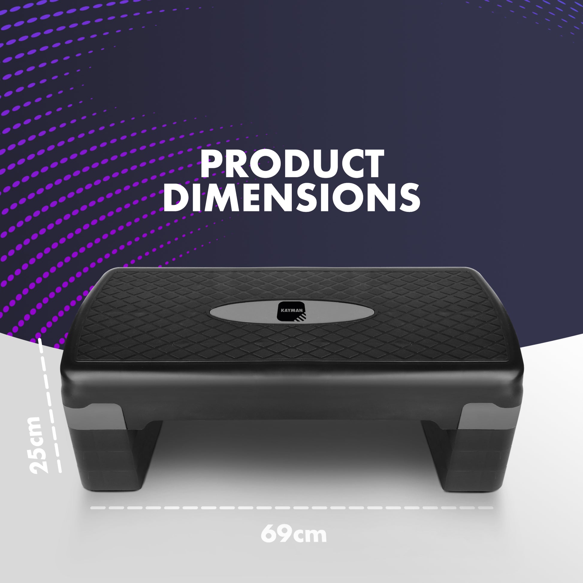 KAYMAN Exercise Stepper – Adjustable Fitness Step Platform for Home & Gym Workouts | Ideal for Aerobics, Cardio, Weights, Yoga |4 Level Heights – image 16