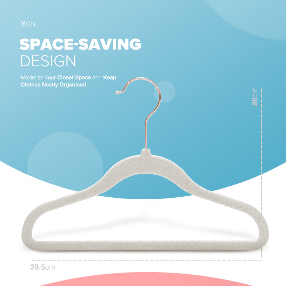 Kidoola 20 Velvet Baby Hangers, Nursery Coat Clothing Hangers for Babies, Infant, Toddlers and Kids, Unisex for Boys or Girls up to 24 Months – image 16