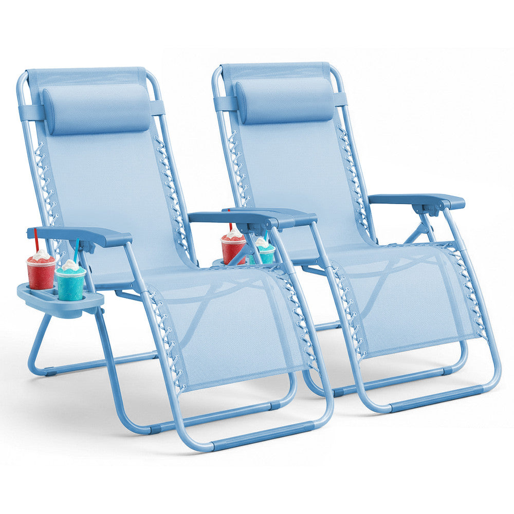 Textilene Zero Gravity Chairs Set of 2