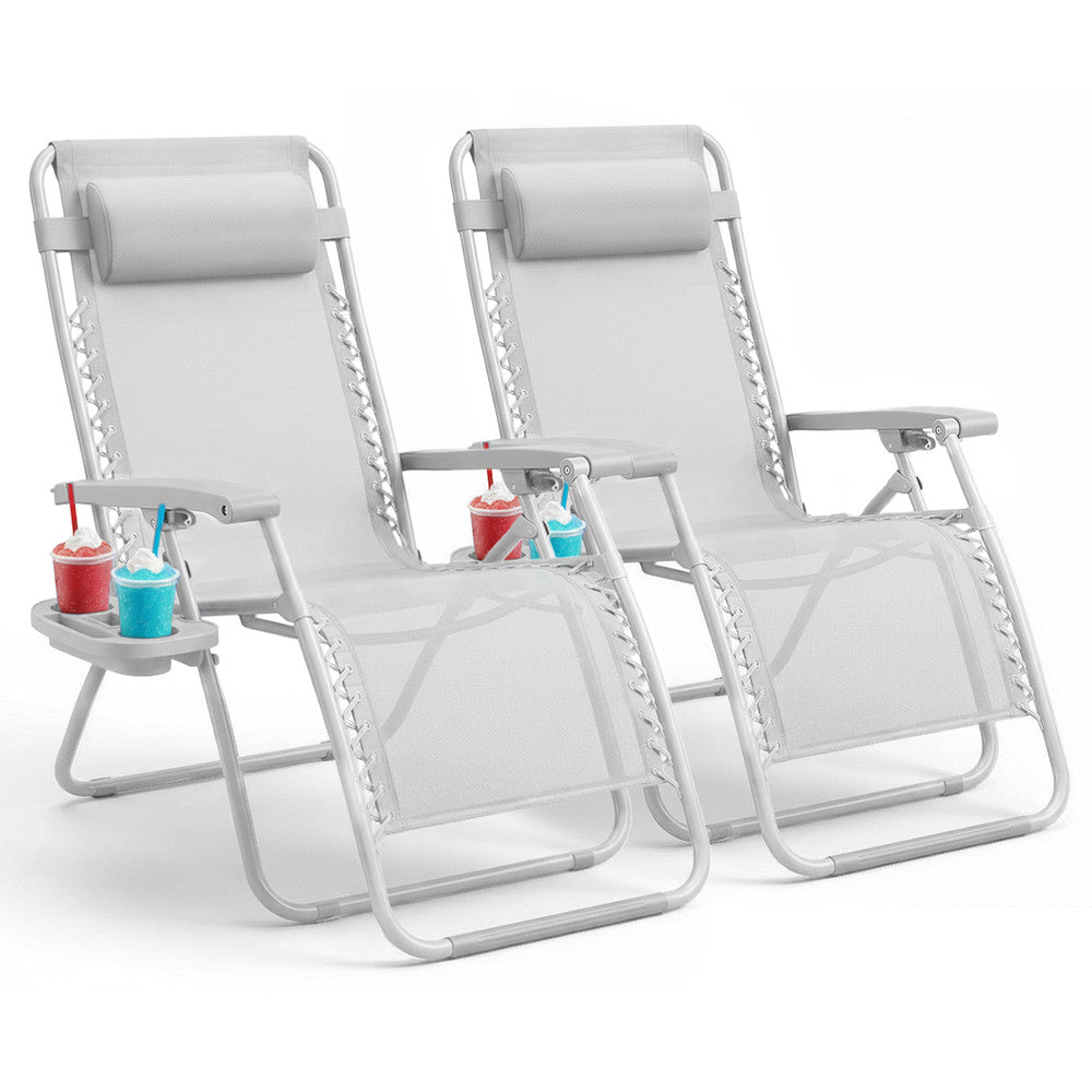 Textilene Zero Gravity Chairs Set of 2
