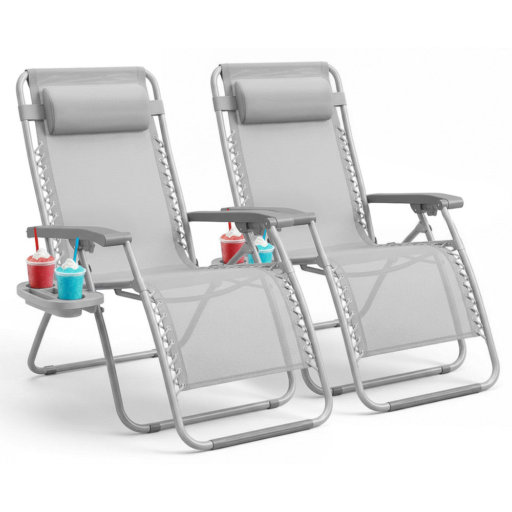 Textilene Zero Gravity Chairs Set of 2