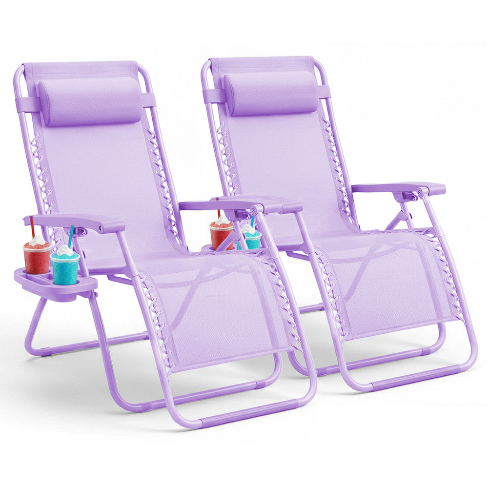 Textilene Zero Gravity Chairs Set of 2