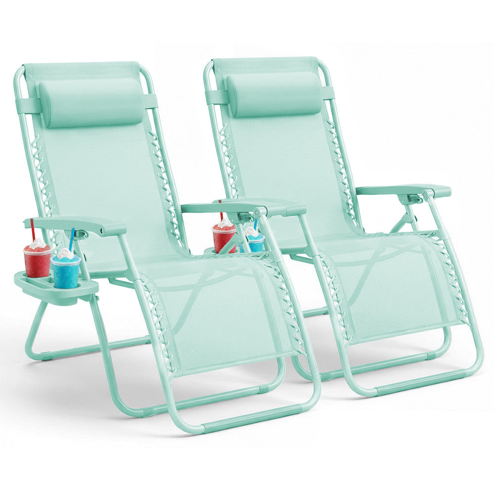 Textilene Zero Gravity Chairs Set of 2