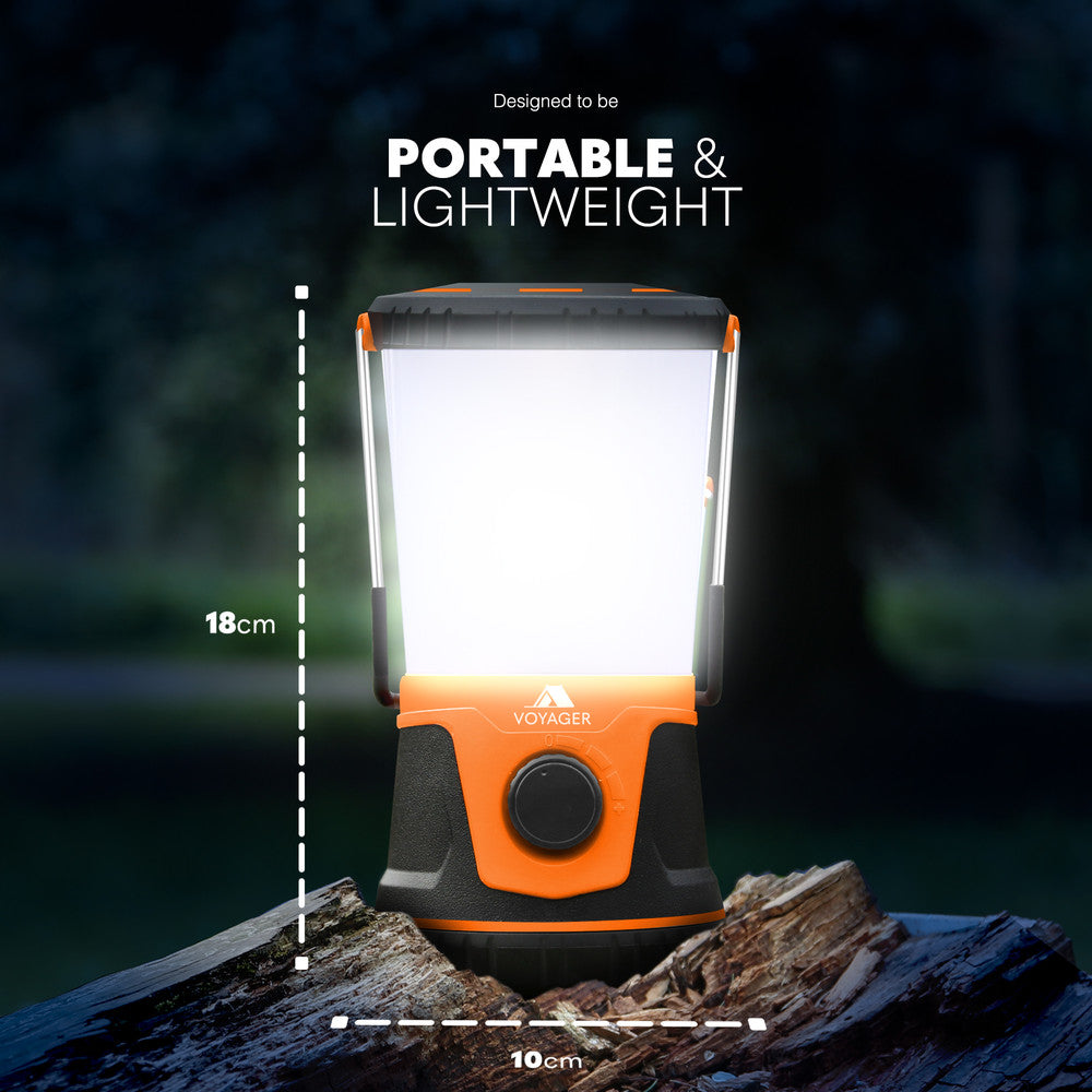 Orange LED Camping Lantern Single Pack – 1500 Lumen Bright Waterproof Tent Light UK
