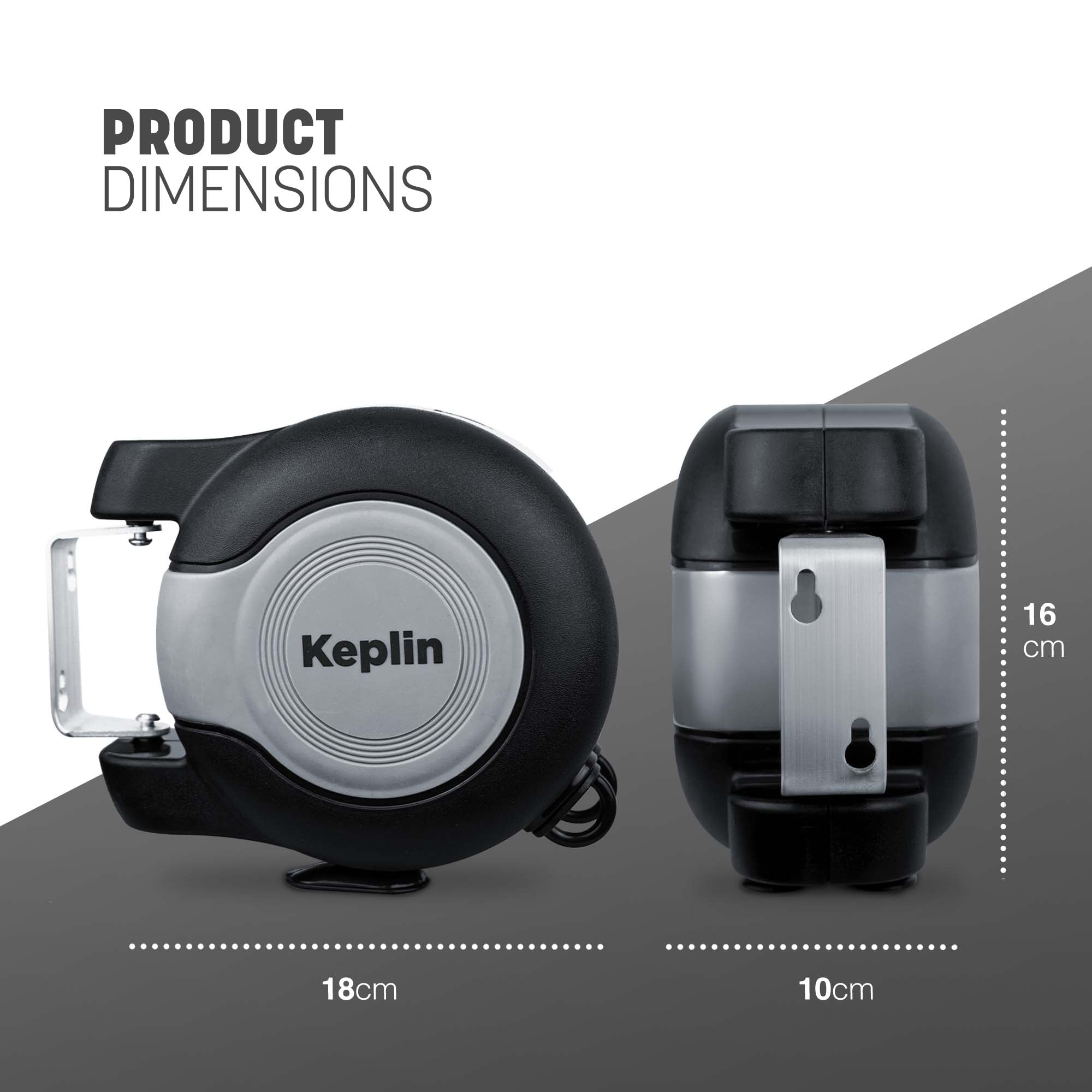 Retractable Washing Line - 15m Outdoor Clothesline, Wall Mountable & Heavy Duty Laundry Airer (15 Metres)