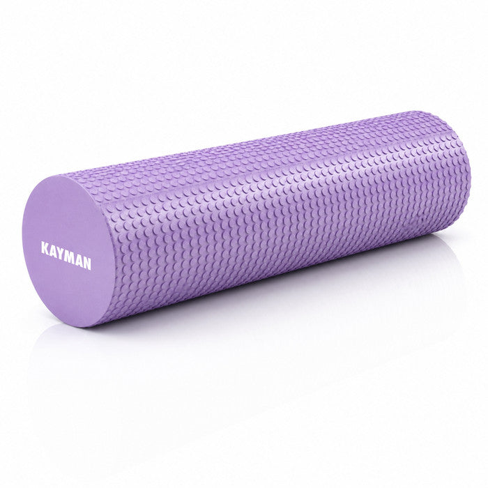 KAYMAN Sports Foam Roller – Deep Tissue Muscle Tension Relief & Circulation Boost | Portable & Lightweight Self Massager for Back, Legs, Gym, Pilates & Yoga | EVA Foam 90cm