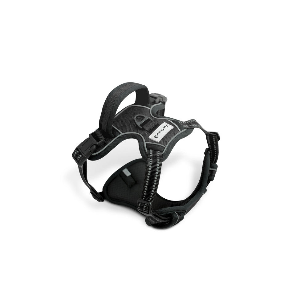 FurDreams Secure Padded Dog Harness – Comfortable No-Choke Vest with Reflective Strips, Non-Restrictive Fit, 4 Adjustable Straps, and Easy Clip-On Design