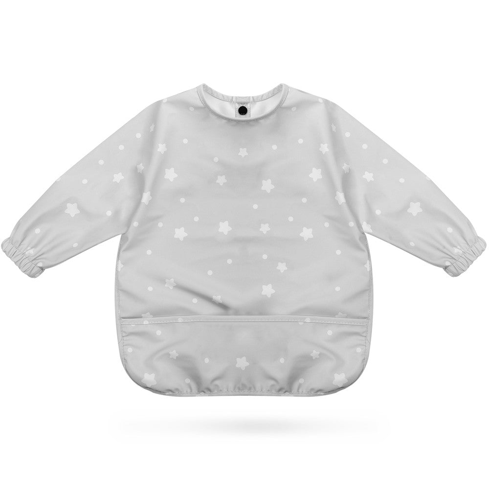 KIDOOLA Baby Led Weaning Bib with Sleeves – Mess-Free, Waterproof & Soft Apron for 6-12 Months – Full Coverall Coverage for Toddlers