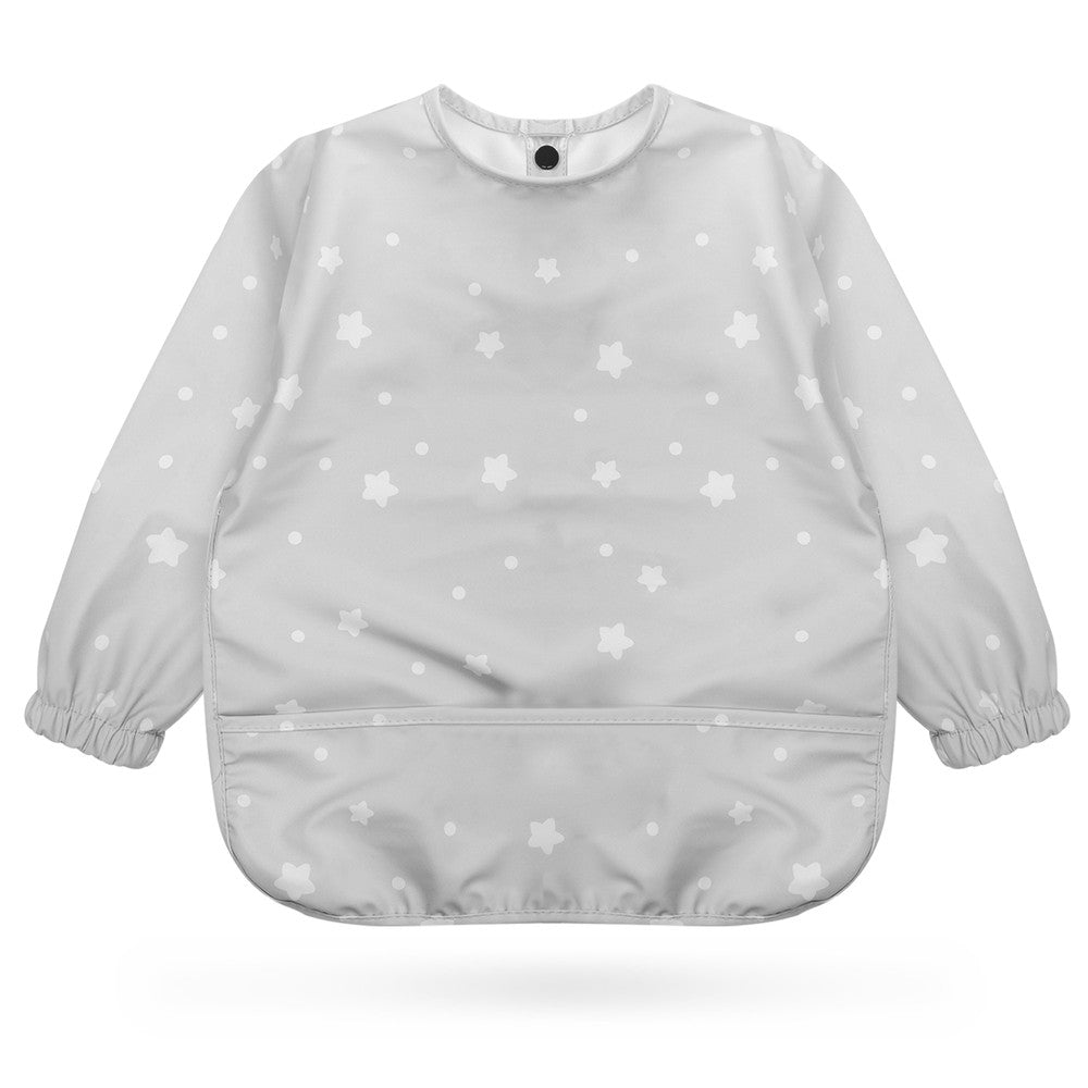 KIDOOLA Baby Led Weaning Bib with Sleeves – Mess-Free, Waterproof & Soft Apron for 6-12 Months – Full Coverall Coverage for Toddlers