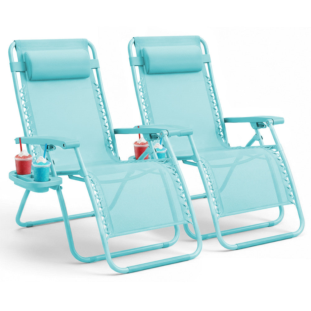Textilene Zero Gravity Chairs Set of 2