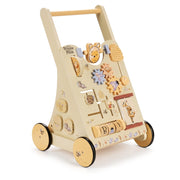 Disney Winnie the Pooh wooden baby activity walker in cream with Pooh bead slider and gears and slide maze