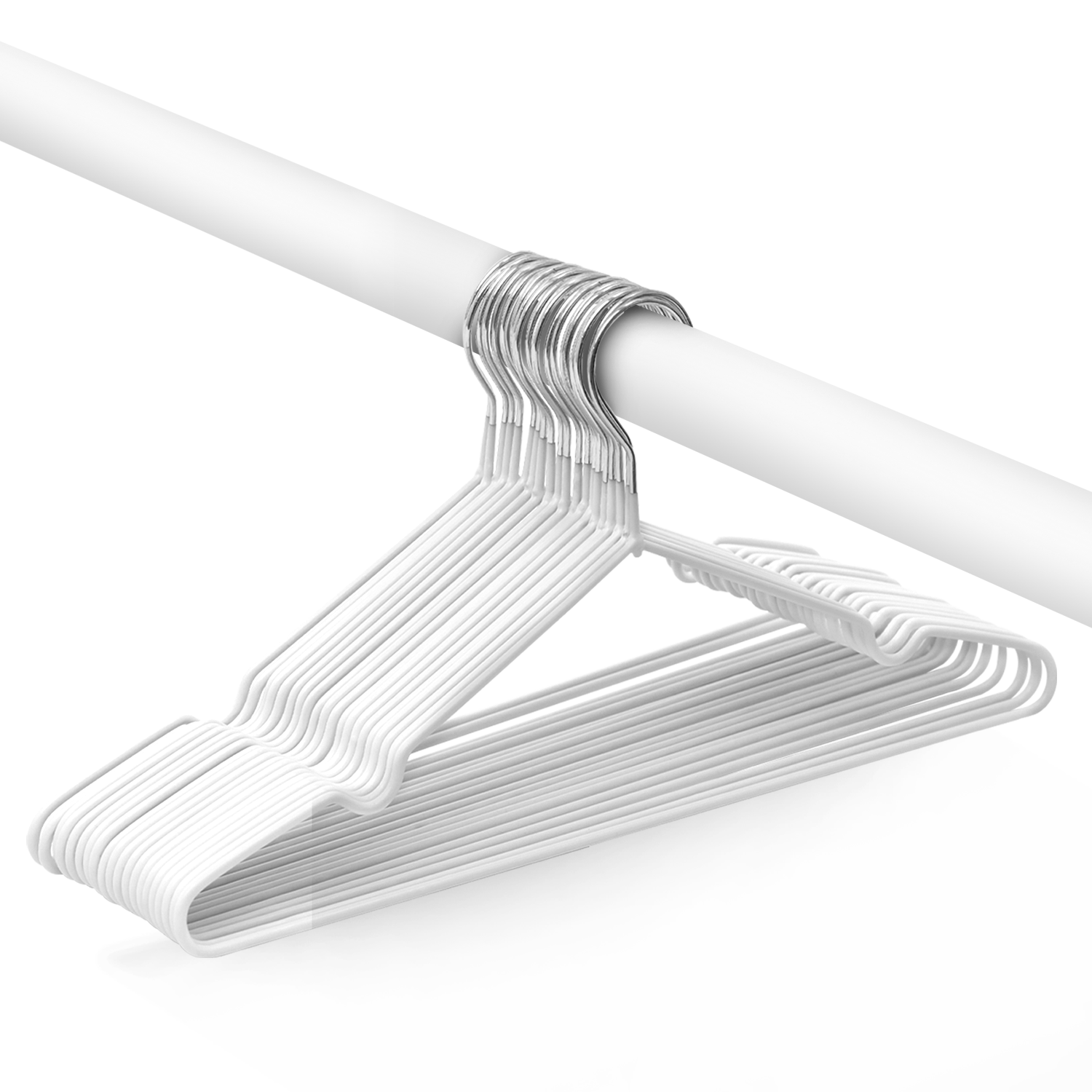 20pcs Metal Hangers Premium Rubber Coated  - Non-Slip Clothes Hangers with 360° Swivel Hook