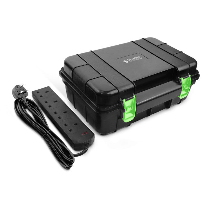 Desiretech Weatherproof Outdoor Electric Box, 4 Gang, 10m Lead