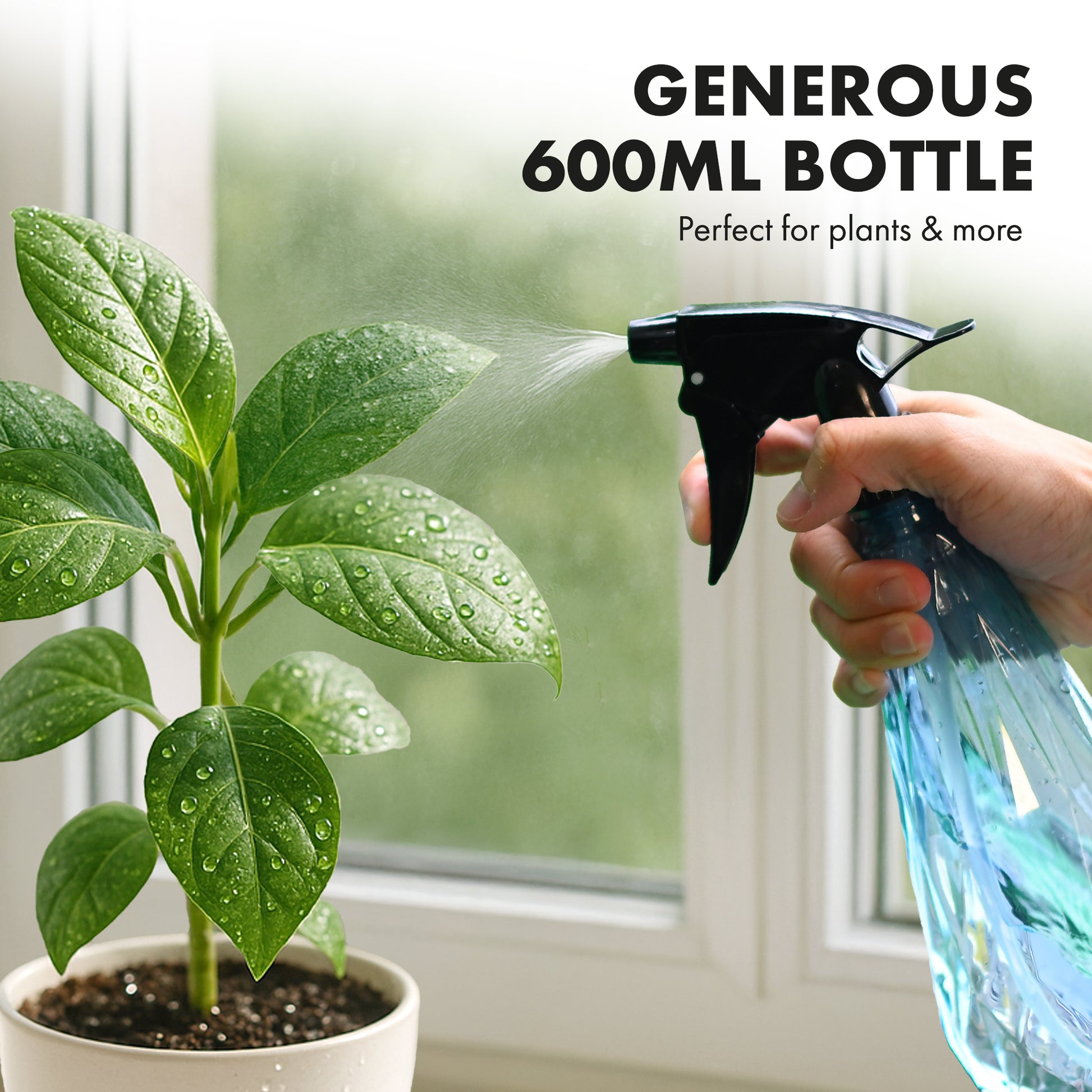 Water Spray Bottles 600ml Mist & Stream - 2 Pack