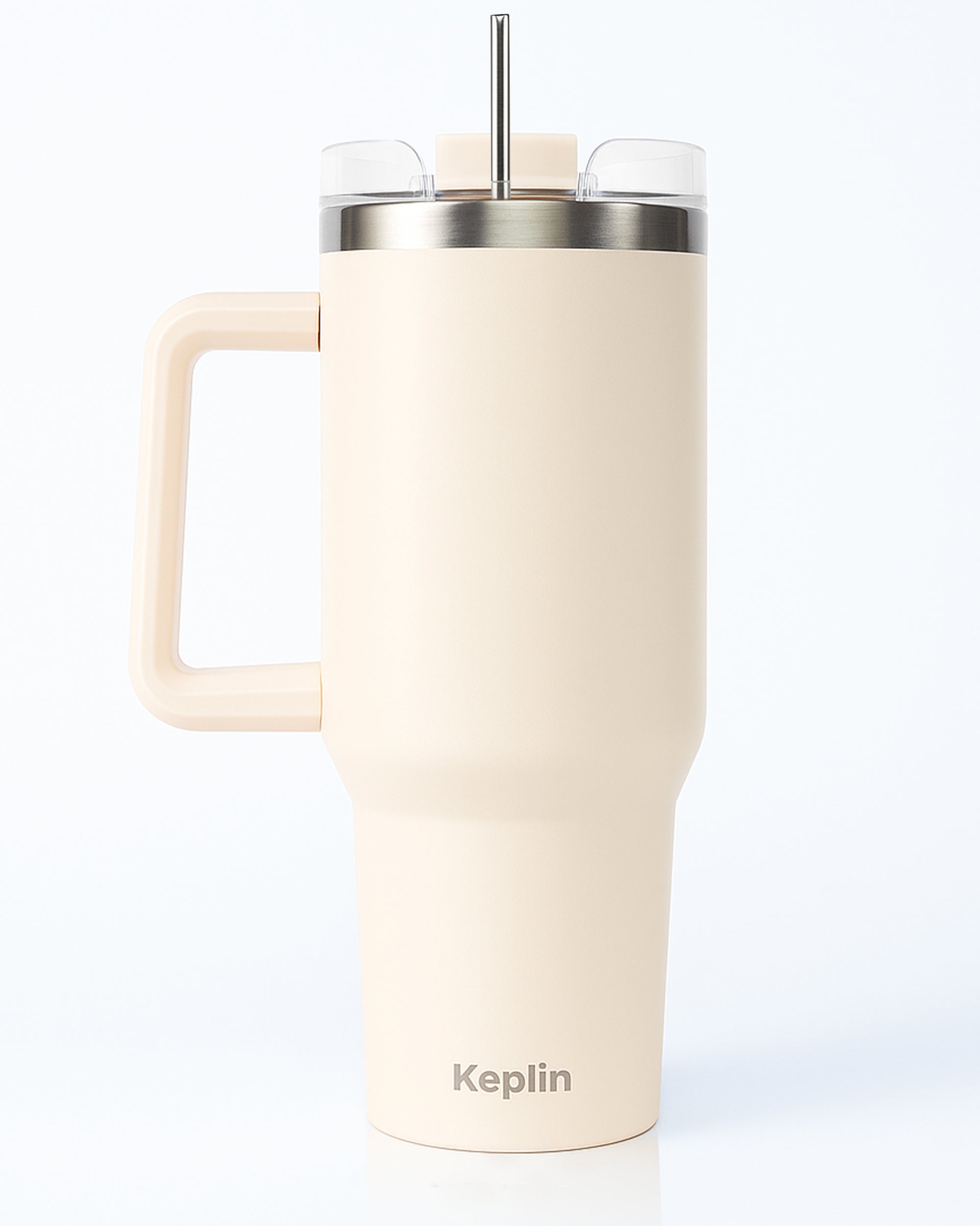 Keplin Tumbler 40 oz with Handle, Stainless Steel Vacuum Insulated Water Bottle with Straw and Lid, Cold for 29 Hours, Travel Mug, Thermal Flask, BPA Free