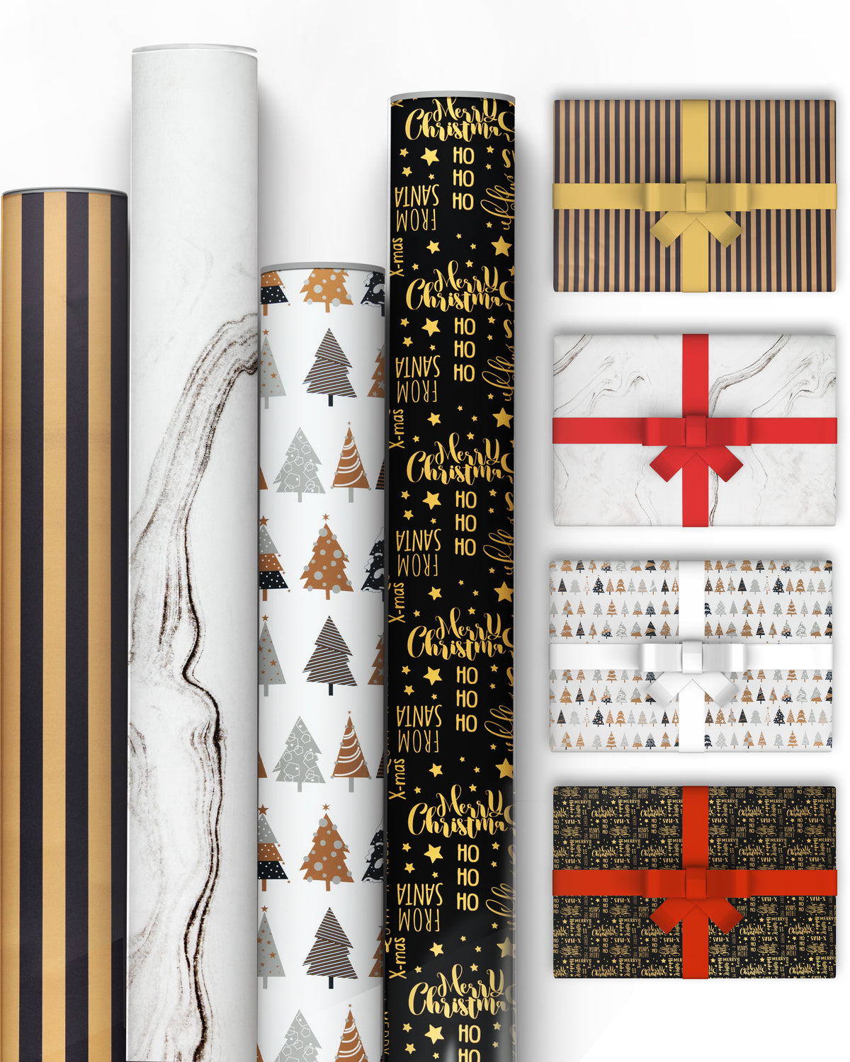 Kraft & Co Gift Wrapping Paper, 69cm x 8m, 4 Pack